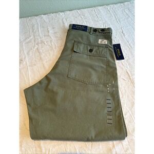 New 33/32 Polo Ralph Lauren Green Paint Splatter/Military Surplus Pant MSRP $228